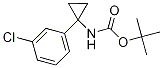 tert-Butyl [1-(3-chlorophenyl)cycloprop-1-yl]carbamate, 1-[(tert-Butoxycarbonyl)amino]-1-(3-chlorophenyl)cyclopropane Struktur