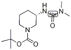 (3S)-1-(tert-Butoxycarbonyl)-3-[(dimethylcarbamoyl)amino]piperidine, 3-[(3S)-1-(tert-Butoxycarbonyl)piperidin-3-yl]-1,1-dimethylurea Struktur