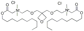 [2-(decyloxy)-2-oxoethyl][2-({3-[(2-{1-[2-(decyloxy)-2-oxoethyl]-1,1-dimeth ylammonio}ethoxy)methyl]oxetan-3-yl}methoxy)ethyl]dimethylammonium dichlori de Struktur