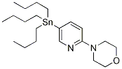 2-Morpholin-4-yl-5-(tributylstannyl)pyridine Struktur