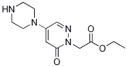 Ethyl [6-oxo-4-piperazin-1-yl-6H-pyridazin-1-yl]acetate Struktur