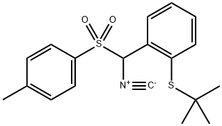 Isocyano(2-tert-butylsulphanylphenyl)methyl-4-methylphenyl sulphone Struktur