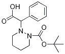 [2-(tert-Butoxycarbonyl)tetrahydro-1(2H)-pyridazinyl]-2-phenylacetic acid Struktur