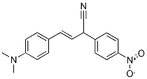 (E)-4-(4-N,N-Dimethylaminophenyl)-2-(4-nitrophenyl)but-3-enenitrile Struktur