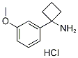 3-(1-Aminocyclobut-1-yl)anisole hydrochloride, 1-Amino-1-(3-methoxyphenyl)cyclobutane hydrochloride Struktur