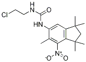 5-{[(2-Chloroethyl)carbamoyl]amino}-2,3-dihydro-7-nitro-1,1,3,3,6-pentamethyl-1H-indene Struktur