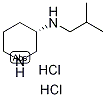 (3S)-3-[(2-Methylprop-1-yl)amino]piperidine dihydrochloride, (3S)-N-(2-Methylprop-1-yl)piperidin-3-amine dihydrochloride, (3S)-N-Isobutylpiperidin-3-amine dihydrochloride Struktur