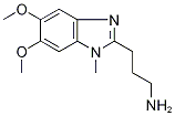 3-(5,6-Dimethoxy-1-methyl-1H-benzimidazol-2-yl)propylamine Struktur