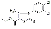 Ethyl 4-amino-3-(3,4-dichlorophenyl)-2,3-dihydro-2-thioxo-1,3-thiazole-5-carboxylate Struktur