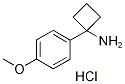 4-(1-Aminocyclobut-1-yl)anisole hydrochloride, 1-Amino-1-(4-methoxyphenyl)cyclobutane hydrochloride Struktur