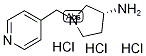 (3R)-1-[(Pyridin-4-yl)methyl]pyrrolidin-3-amine trihydrochloride, 4-{[(3R)-3-Aminopyrrolidin-1-yl]methyl}pyridine trihydrochloride Struktur