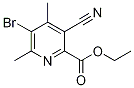 5-Bromo-4,6-dimethyl-2-(ethoxycarbonyl)nicotinonitrile Struktur