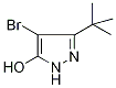 4-Bromo-3-(tert-butyl)-5-hydroxy-1H-pyrazole Struktur