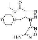 Ethyl 1-(4-amino-1,2,5-oxadiazol-3-yl)-5-(morpholin-4-ylmethyl)-1H-1,2,3-triazole-4-carboxylate Struktur