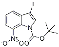 3-Iodo-7-nitro-1H-indole-1-carboxylic acid tert-butyl ester Struktur