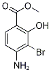 3-Amino-2-bromo-6-(methoxycarbonyl)phenol, 2-Bromo-3-hydroxy-4-(methoxycarbonyl)aniline Struktur