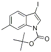 3-Iodo-6-methyl-1H-indole-1-carboxylic acid tert-butyl ester Struktur