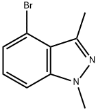 4-Bromo-1,3-dimethyl-1H-indazole Struktur