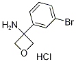 3-(3-Bromophenyl)oxetan-3-amine hydrochloride, 3-(3-Aminooxetan-3-yl)bromobenzene hydrochloride Struktur