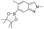 2,5-Dimethyl-6-(4,4,5,5-tetramethyl-1,3,2-dioxaborolan-2-yl)-2H-indazole Struktur