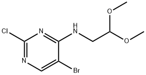 4-(AMINOACETALDEHYDE DIMETHYL ACETAL)-5-BROMO-2-CHLOROPYRIMIDINE Struktur