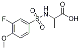 N-[3-Fluoro-4-methoxyphenyl)sulphonyl]-DL-alanine Struktur