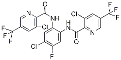 N2-[4-chloro-2-({[3-chloro-5-(trifluoromethyl)-2-pyridyl]carbonyl}amino)-5-fluorophenyl]-3-chloro-5-(trifluoromethyl)pyridine-2-carboxamide Struktur