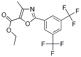 Ethyl 2-[3,5-bis(trifluoromethyl)phenyl]-4-methyl-1,3-oxazole-5-carboxylate Struktur