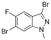 3,6-Dibromo-5-fluoro-1-methyl-1H-indazole Struktur