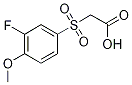 [(3-Fluoro-4-methoxyphenyl)sulphonyl]acetic acid Struktur