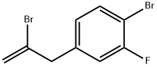 2-Bromo-3-(4-bromo-3-fluorophenyl)prop-1-ene Struktur