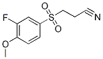 3-[3-Fluoro-4-methoxyphenyl)sulphonyl]propanenitrile Struktur