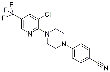 4-{4-[3-Chloro-5-(trifluoromethyl)pyridin-2-yl]piperazin-1-yl}benzonitrile 97% Struktur