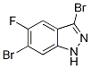 3,6-Dibromo-5-fluoro-1H-indazole Struktur