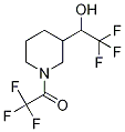 1-[3-(1-Hydroxy-2,2,2-trifluoroethyl)piperidin-1-yl]-2,2,2-trifluoroethan-1-one Struktur