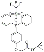 tert-Butyl 2-[4-(diphenylsulphonium)phenoxy] acetate, triflate salt Struktur