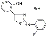 2-(2-Fluorophenyl)amino-4-(2-hydroxyphenyl)-1,3-thiazole hydrobromide 97% Struktur