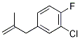 3-(3-Chloro-4-fluorophenyl)-2-methylprop-1-ene Struktur