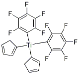 Bis(cyclopentadienyl)-bis(pentafluorophenyl)titanium Struktur