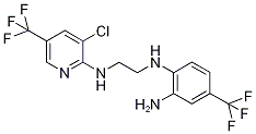 1-[3-Chloro-5-(trifluoromethyl)pyridin-2-ylamino]-2-[2-amino-4-(trifluoromethyl)anilino]ethane 97% Struktur