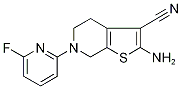 2-Amino-6-(6-fluoropyridin-2-yl)-4,5,6,7-tetrahydrothieno[2,3-c]pyridine-3-carbonitrile 97% Struktur