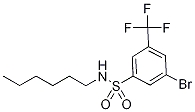 3-Bromo-N-hexyl-5-(trifluoromethyl)benzenesulphonamide Struktur