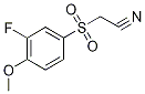 [3-Fluoro-4-methoxyphenyl)sulphonyl]acetonitrile Struktur