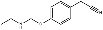 2-(ethylamino)-2-(4-methoxyphenyl)acetonitrile Struktur