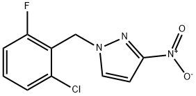 1-(2-chloro-6-fluorobenzyl)-3-nitro-1H-pyrazole Struktur