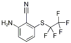 2-Amino-6-[(pentafluoroethyl)sulphanyl]benzonitrile Struktur