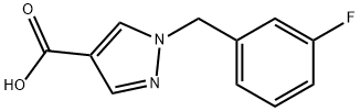 1-(3-Fluorobenzyl)-1H-pyrazole-4-carboxylic acid Struktur