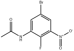 N-(5-Bromo-2-fluoro-3-nitrophenyl)acetamide, 3-Acetamido-5-bromo-2-fluoronitrobenzene Struktur