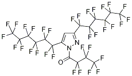 3,5-Bis(perfluoro-1-hexyl)-1-(heptafluorobutyl)-1H-pyrazole Struktur