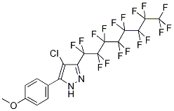 4-Chloro-5-(4-methoxyphenyl)-3-(perfluorooctyl)-1H-pyrazole Struktur